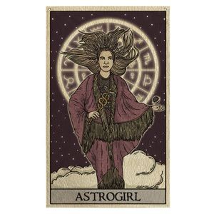 Astrogirl Astrology Wall Tapestry | Zodiac, Spiritual Themed Flag Type Decor